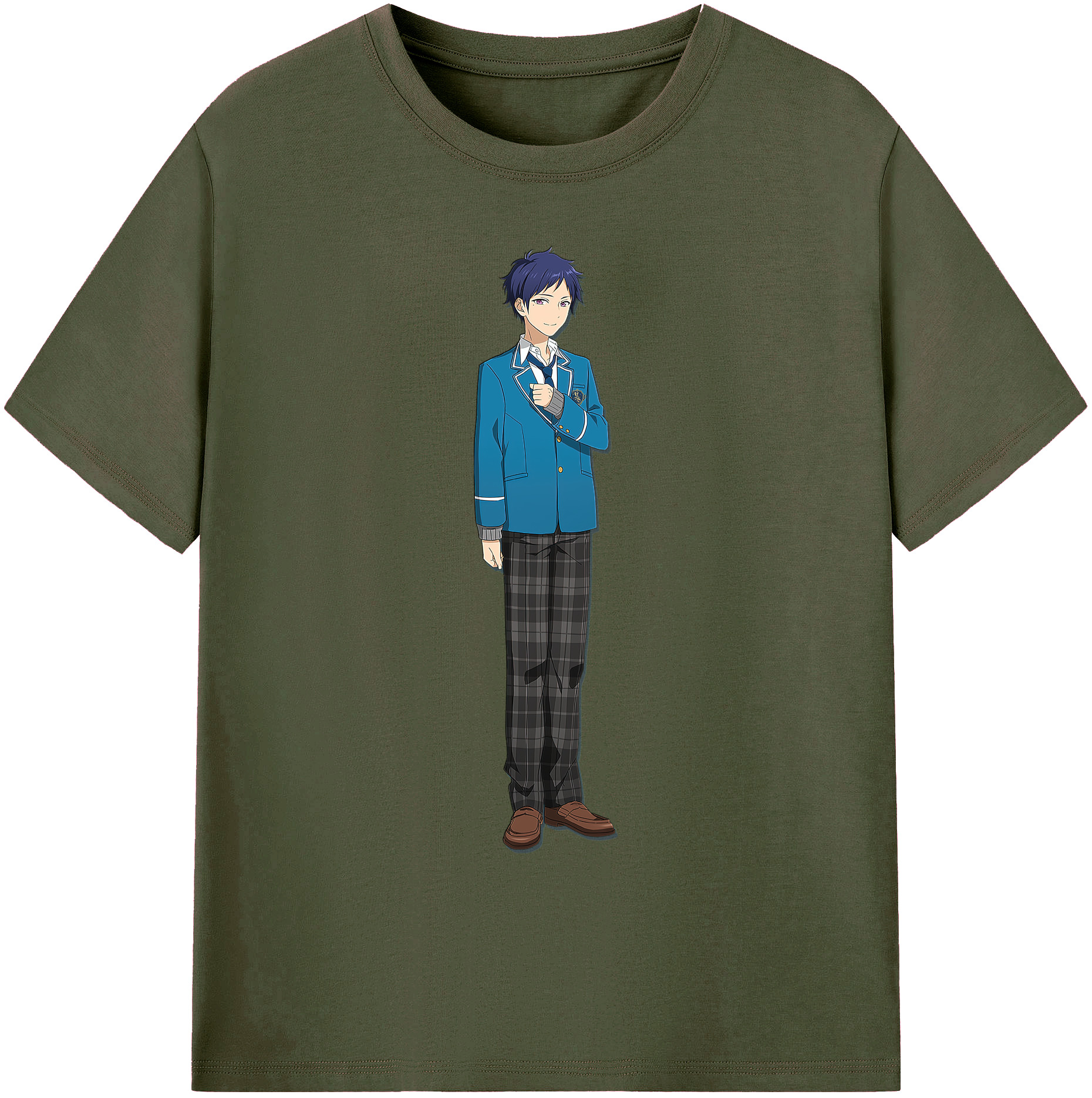 （画像用） あんさんぶるスターズ! Ensemble Stars 綿100％ メンズ半袖Tシャツ｜肌触りやわらか＆通気性